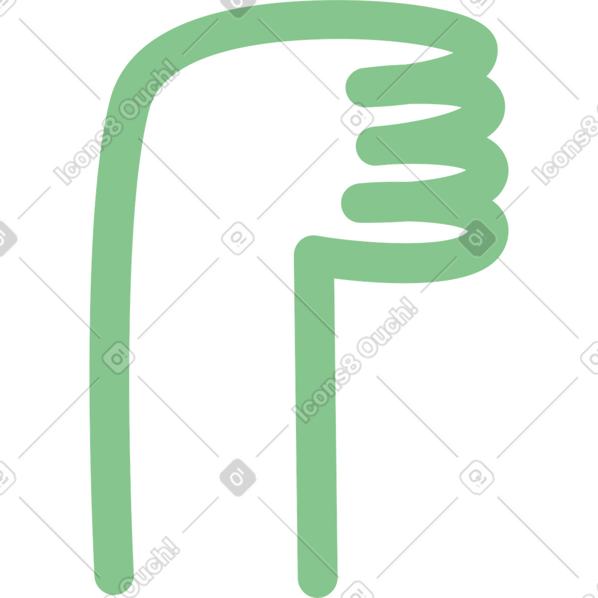 Mano illustrazione in stile Stripy scarica in PNG, SVG