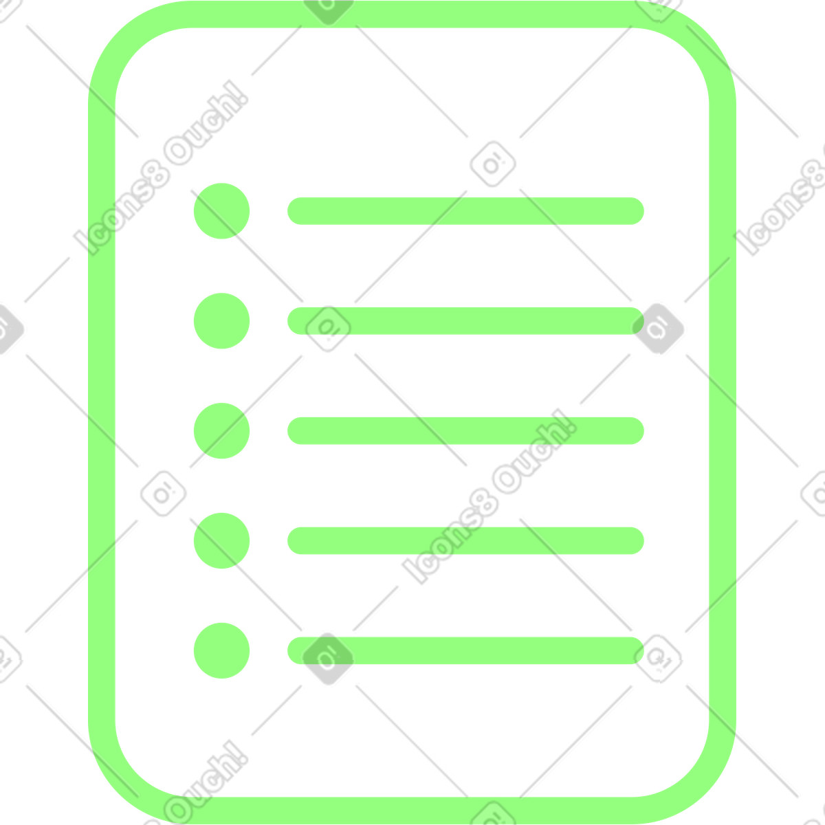 Liste mit aufzählungspunkten-Illustration im Outline-Stil als Download in PNG, SVG