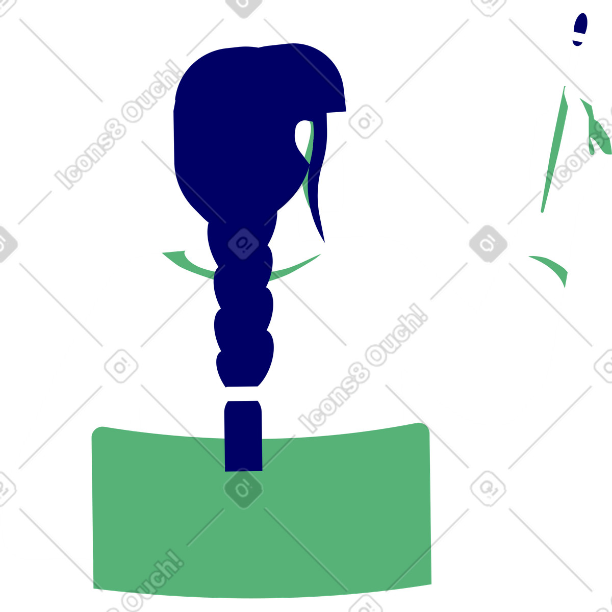 Illustration Artiste avec un pinceau dans les mains le style Lounge à télécharger aux formats PNG, SVG