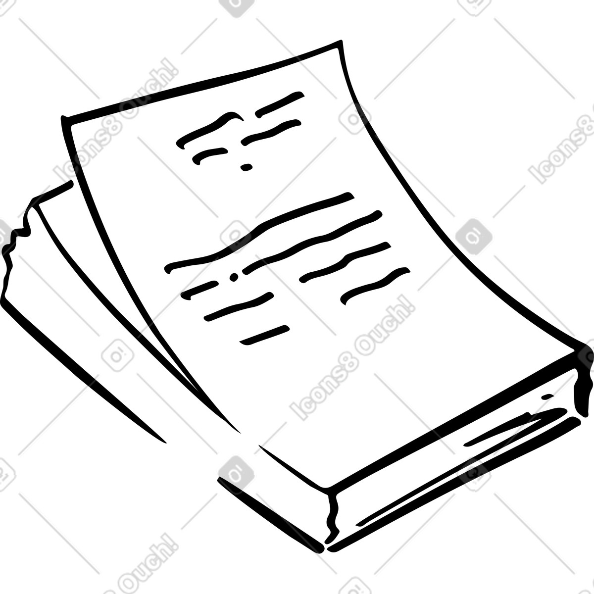 Stapel von dateien-Illustration im Line-Stil als Download in PNG, SVG