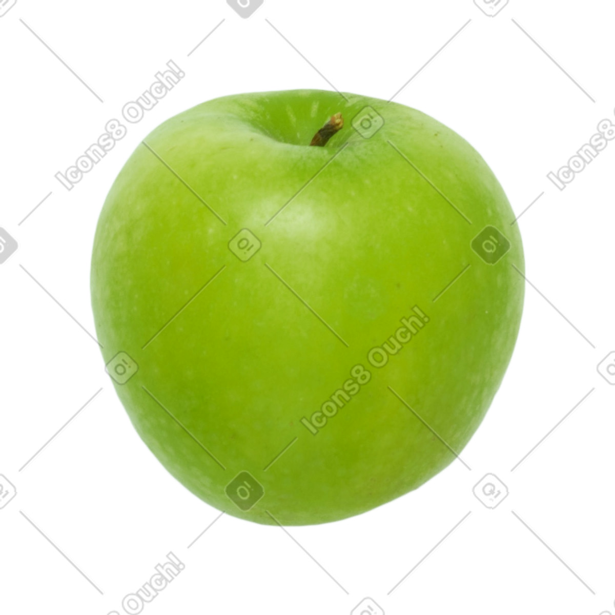 Grüner apfel-Illustration im Jumble-Stil als Download in PNG, SVG