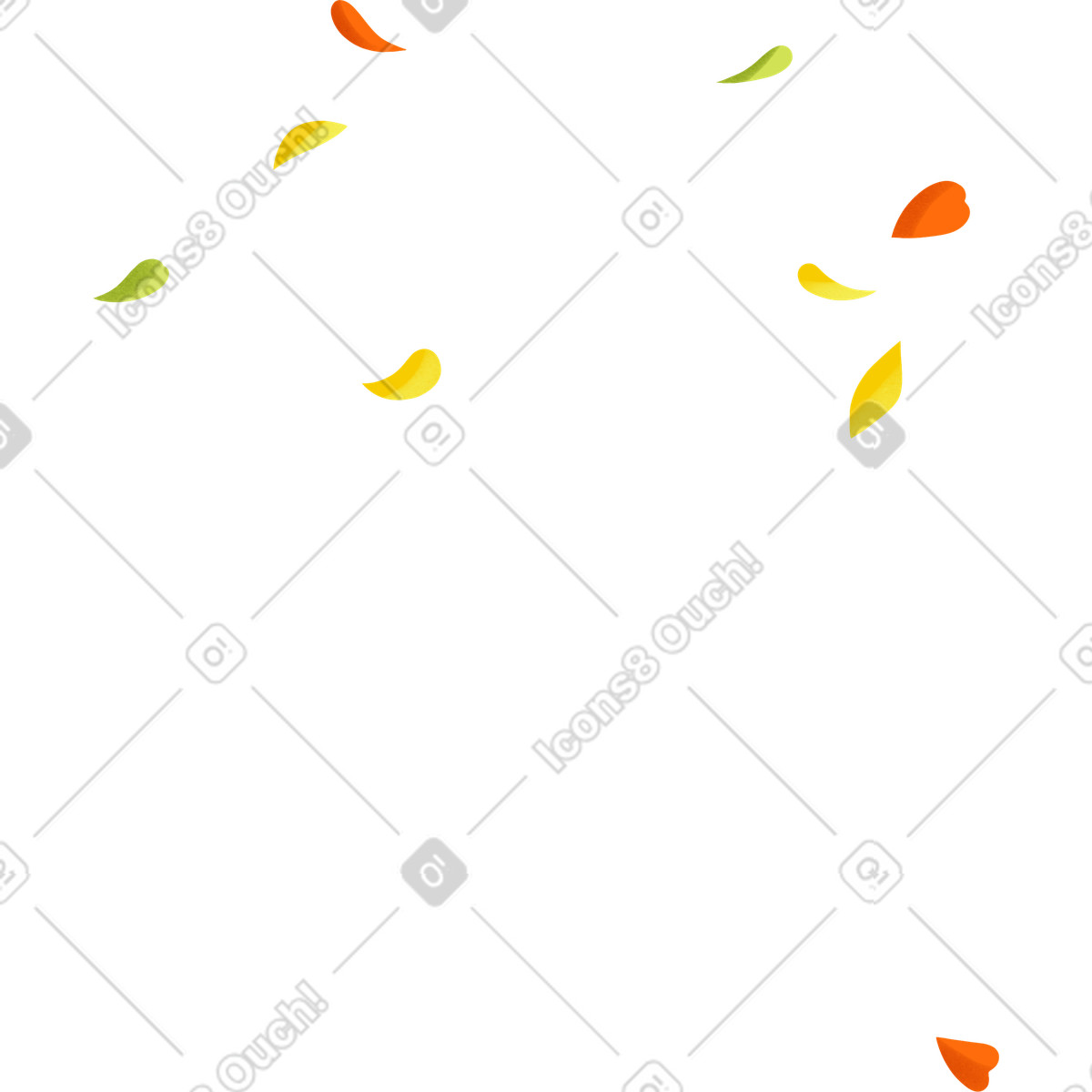 Ilustración Autumn leaf fall en estilo Shine a descargar en PNG y SVG