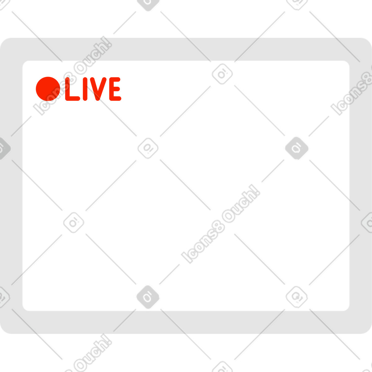 Cornice con streaming live illustrazione in stile Giggle scarica in PNG, SVG