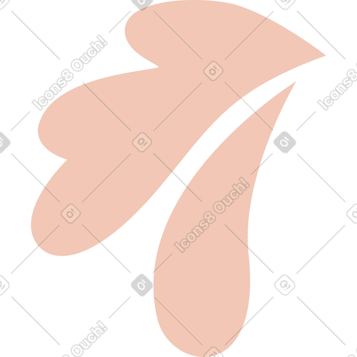 Two free-form orange spot illustration in style download in PNG, SVG