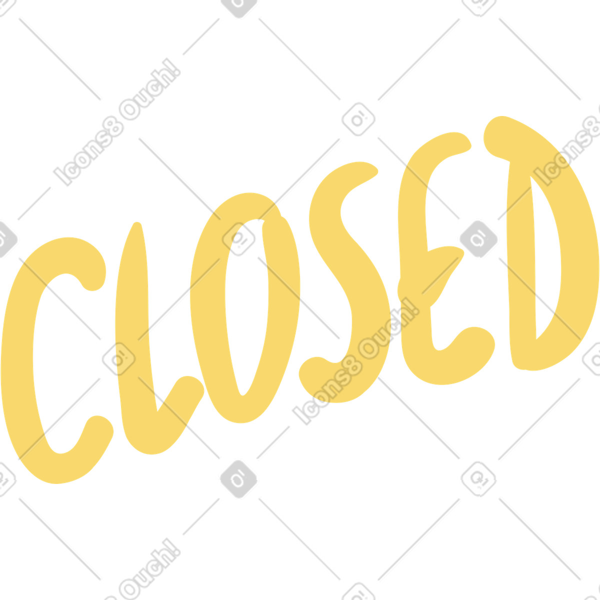 Chiuso illustrazione in stile Surr scarica in PNG, SVG