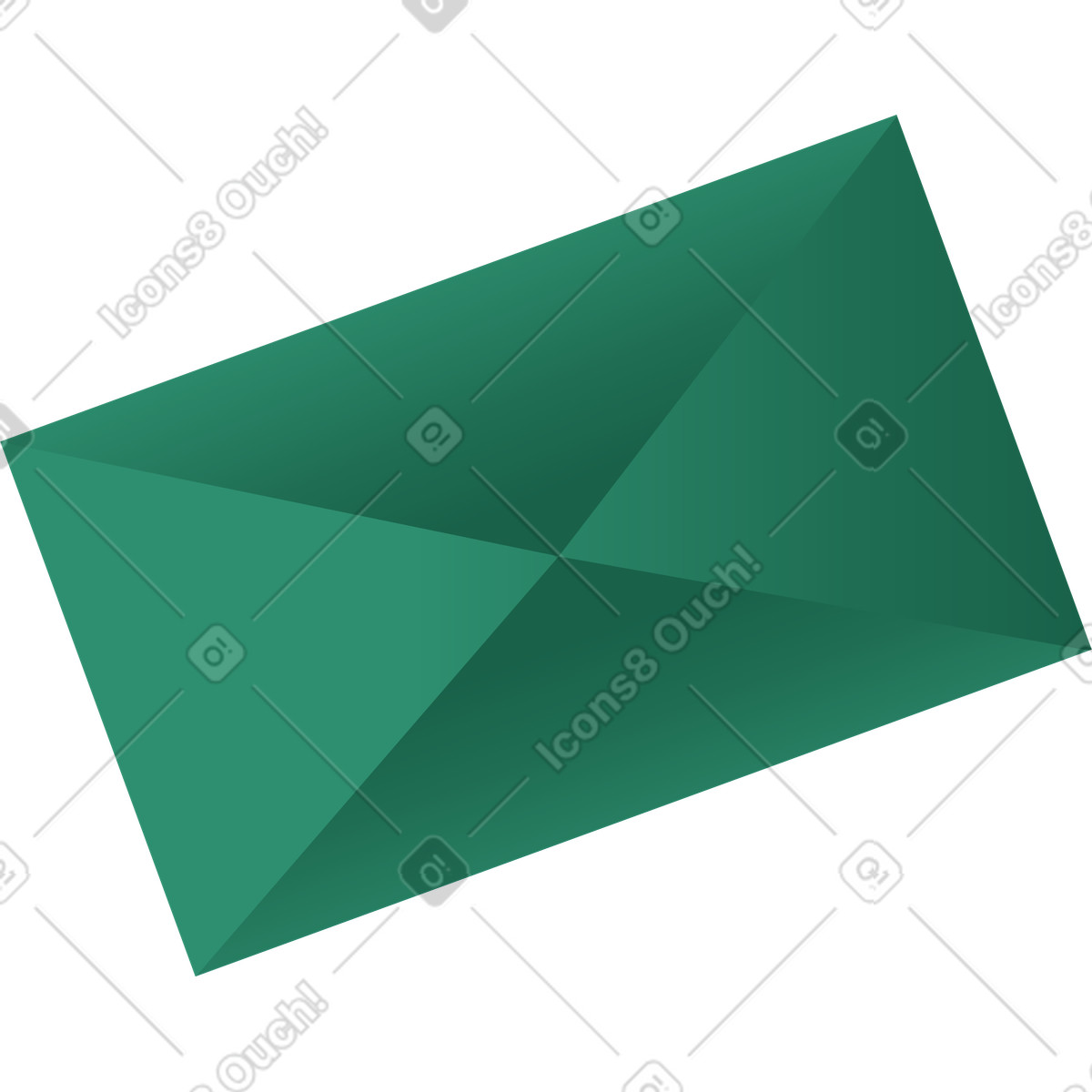 Busta verde illustrazione in stile Wavy scarica in PNG, SVG