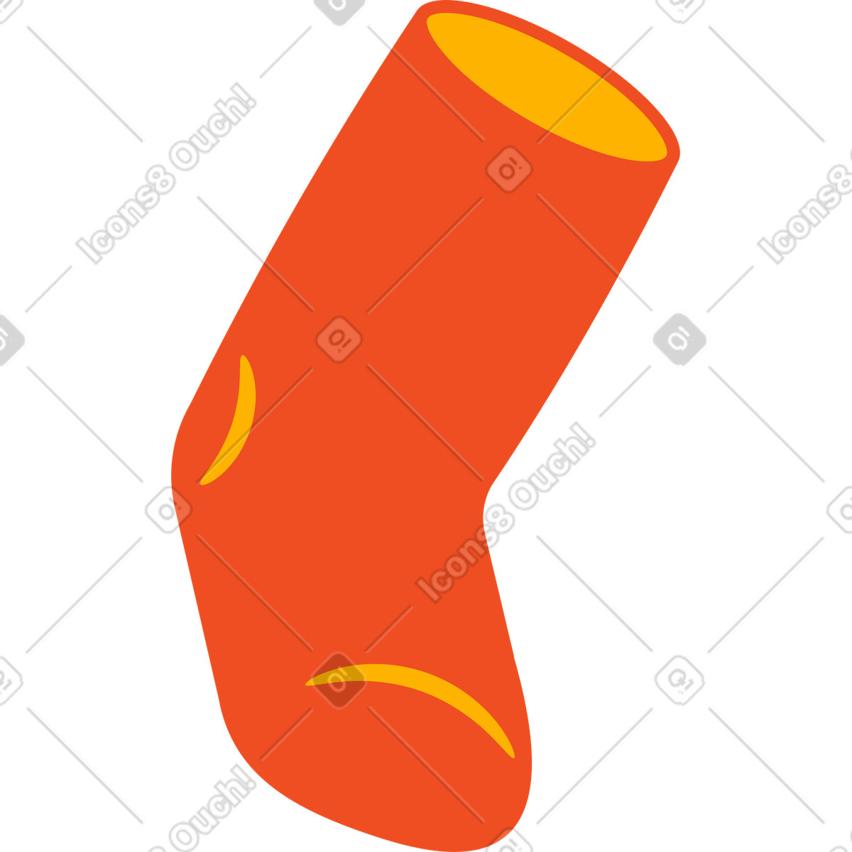 Sock illustration in Flame style download in PNG, SVG