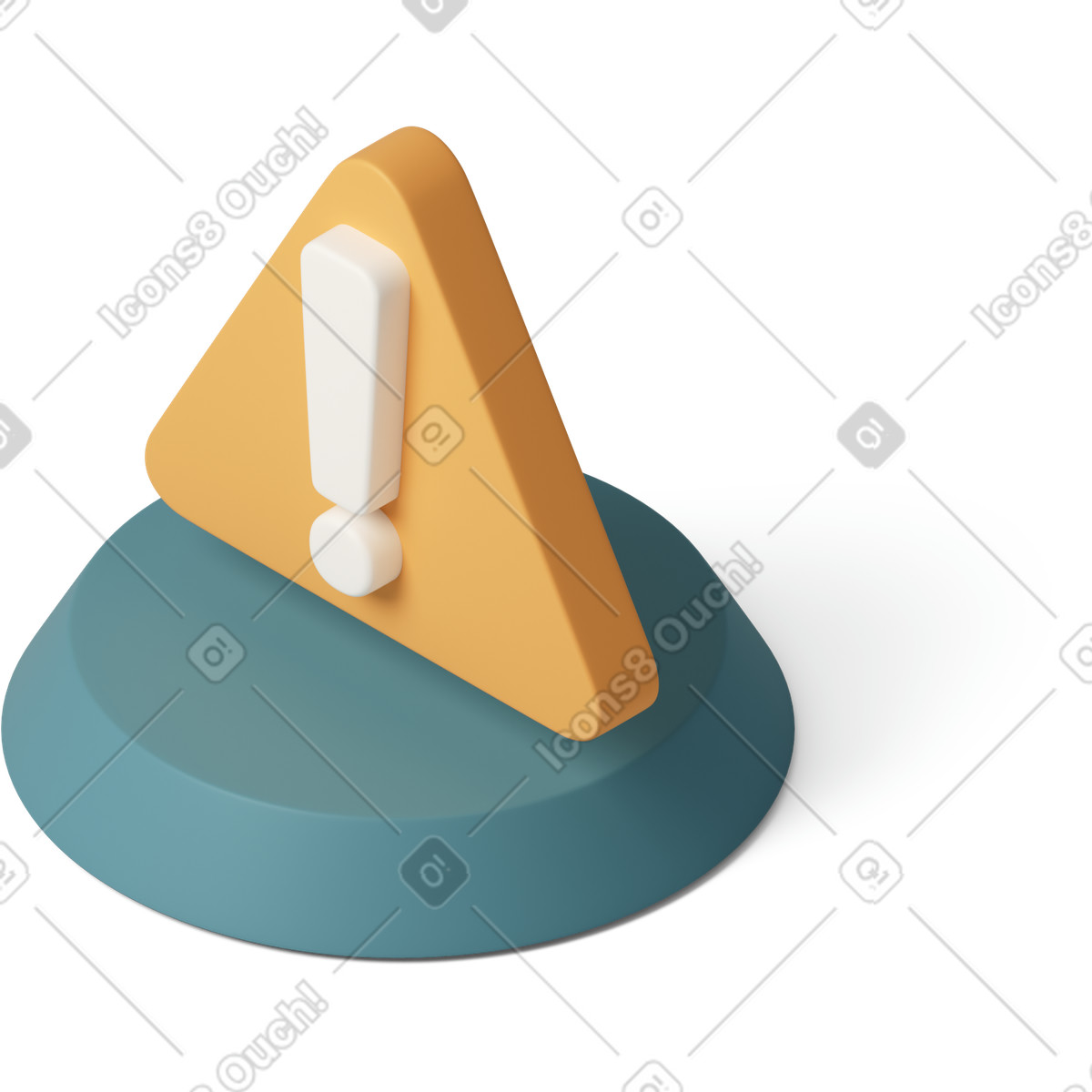 Ilustração animada de Warning sign em no estilo 3D Casual life para baixar em GIF, Lottie (JSON), AE