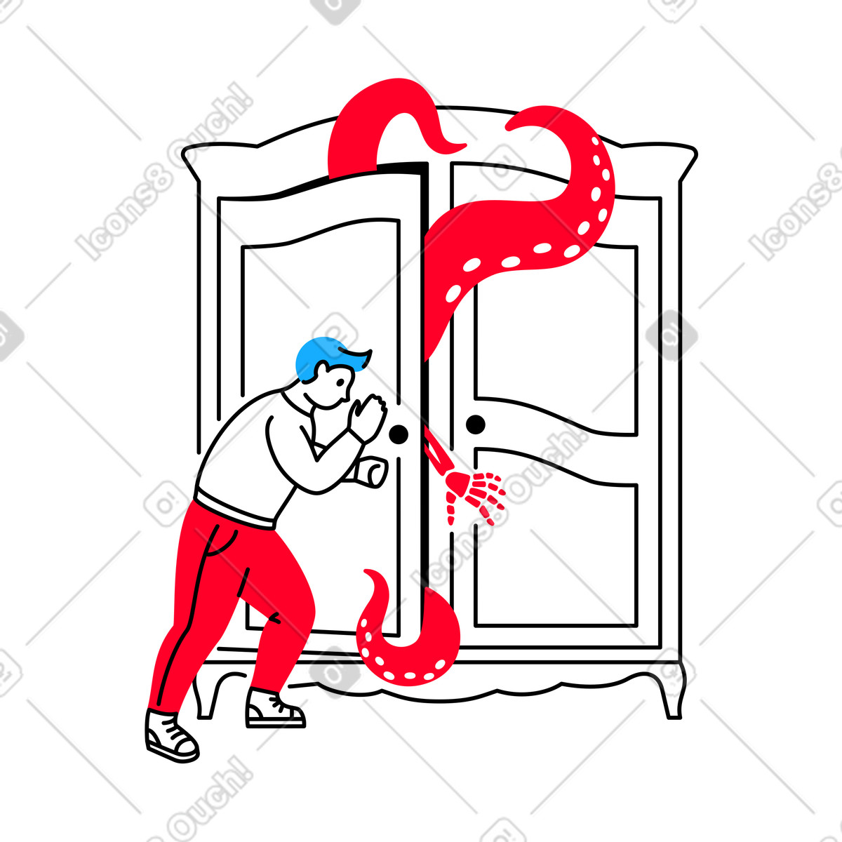 Personal info storage illustration in Transistor style download in PNG, SVG
