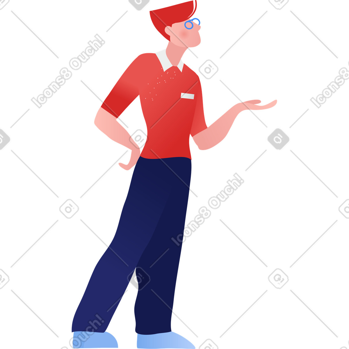 Illustration Homme dans le style Clip à télécharger aux formats PNG, SVG