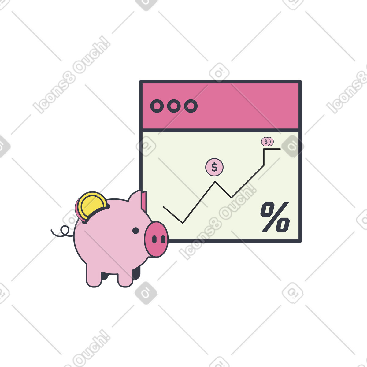 Risparmi illustrazione in stile Abstract scarica in PNG, SVG