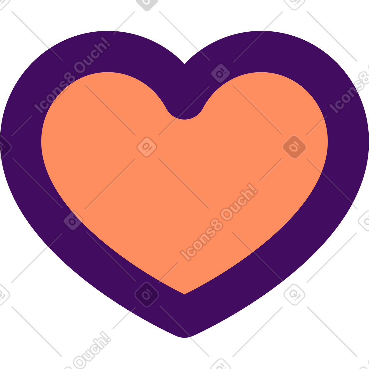 Simplistic スタイルの ハート のイラストをPNG、SVG形式でダウンロード