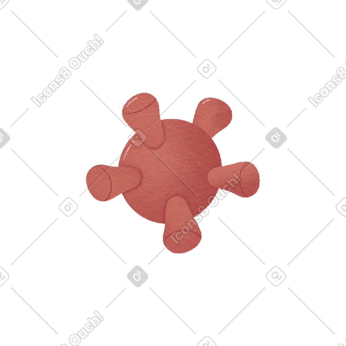 下载 Woolly 风格的 Red covid virus 插画，支持 PNG、SVG 格式