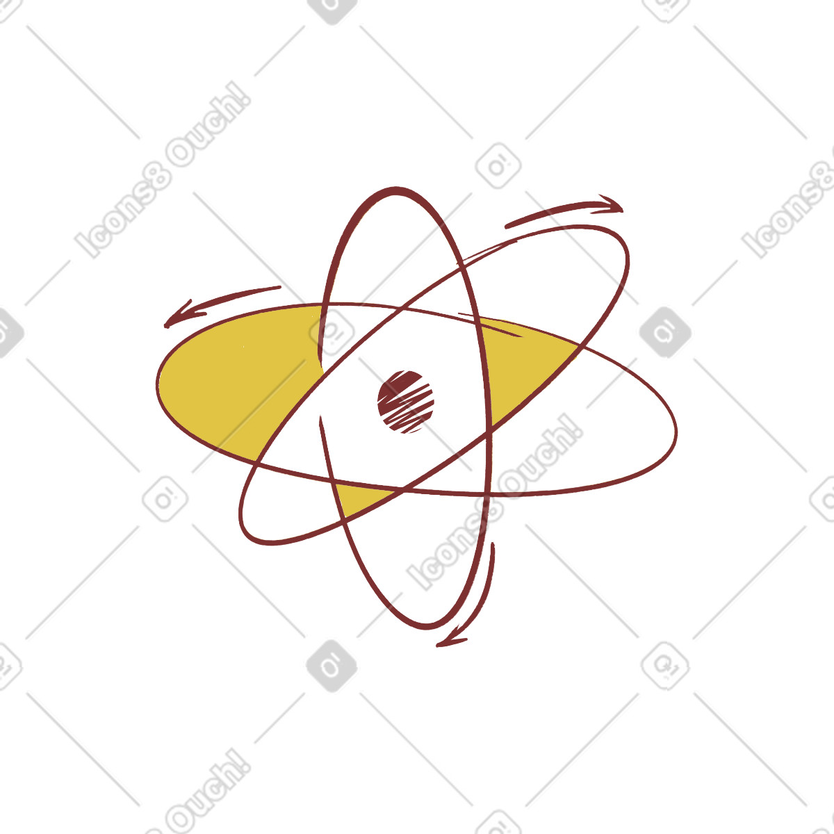 Sleepy スタイルの 原子 のイラストをPNG、SVG形式でダウンロード