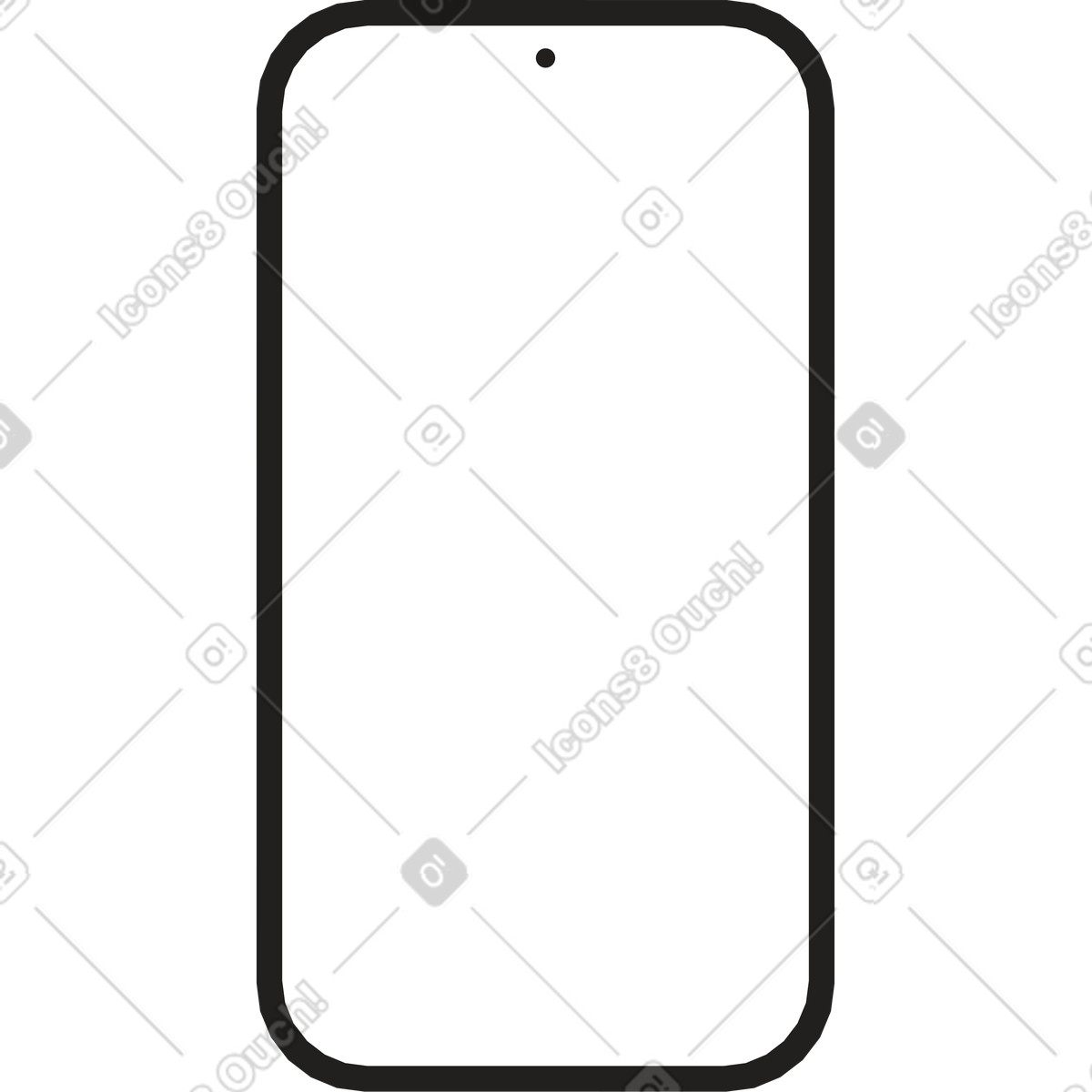 Cell phone window illustration in Dazzle Line style download in PNG, SVG