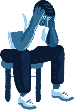 Despaired man PNG, SVG