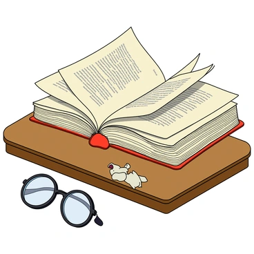 Pages of a book turning rapidly, signifying reading through time