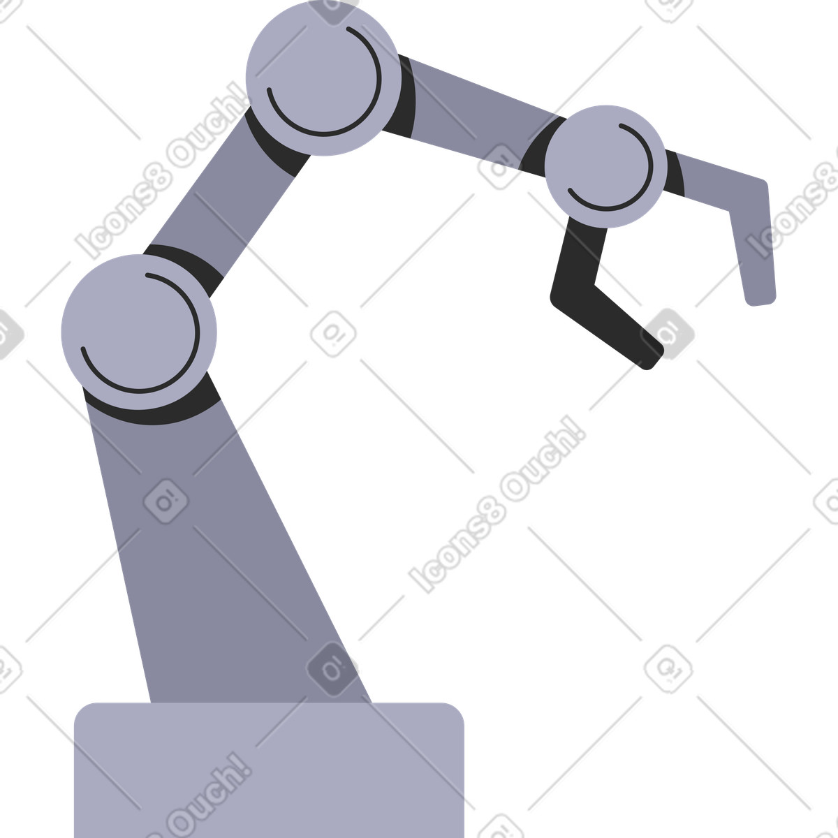 Иллюстрация Big robot arm в стиле Marginalia — скачать в форматах PNG, SVG