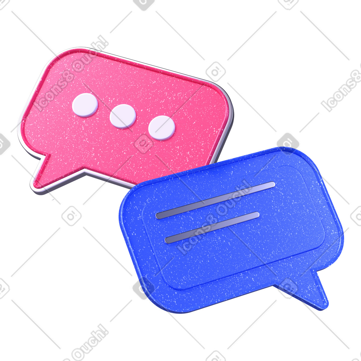 3D Boost スタイルの Texting and chatting online のイラストをPNG、SVG形式でダウンロード