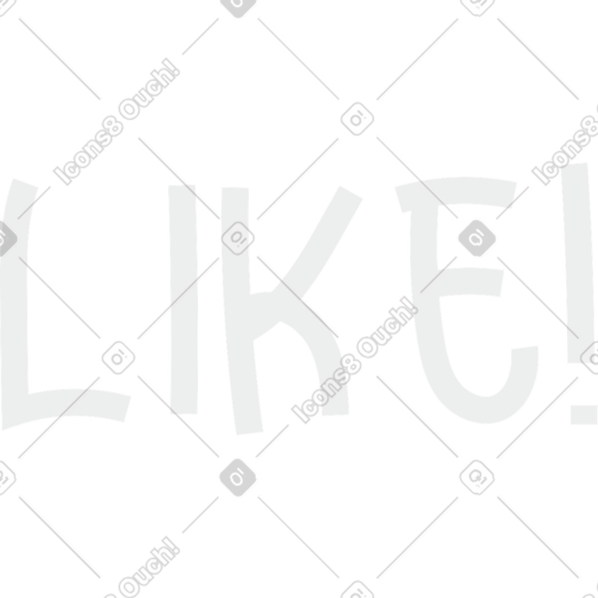 Ilustração de Gostar em no estilo Clip para baixar em PNG, SVG