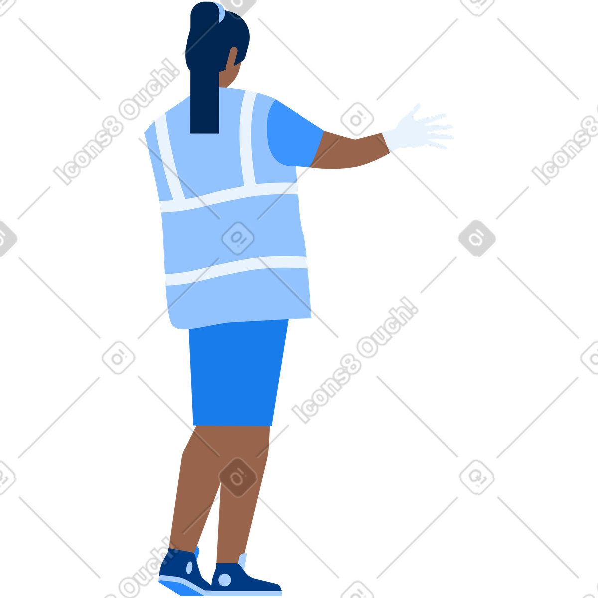 Illustration Ouvrier d'aéroport dans le style Urban à télécharger aux formats PNG, SVG