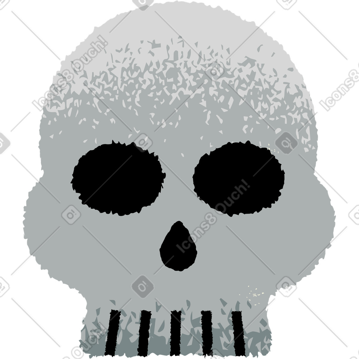 Cranio illustrazione in stile Mirage scarica in PNG, SVG