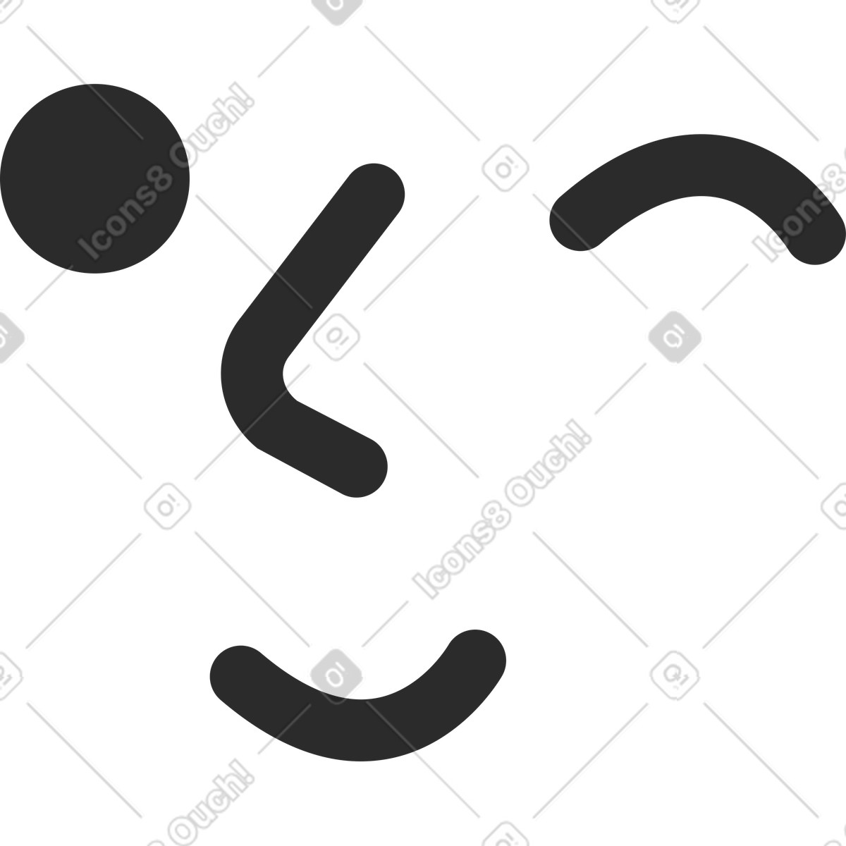 Illustration Visage clignotant dans le style Marginalia à télécharger aux formats PNG, SVG