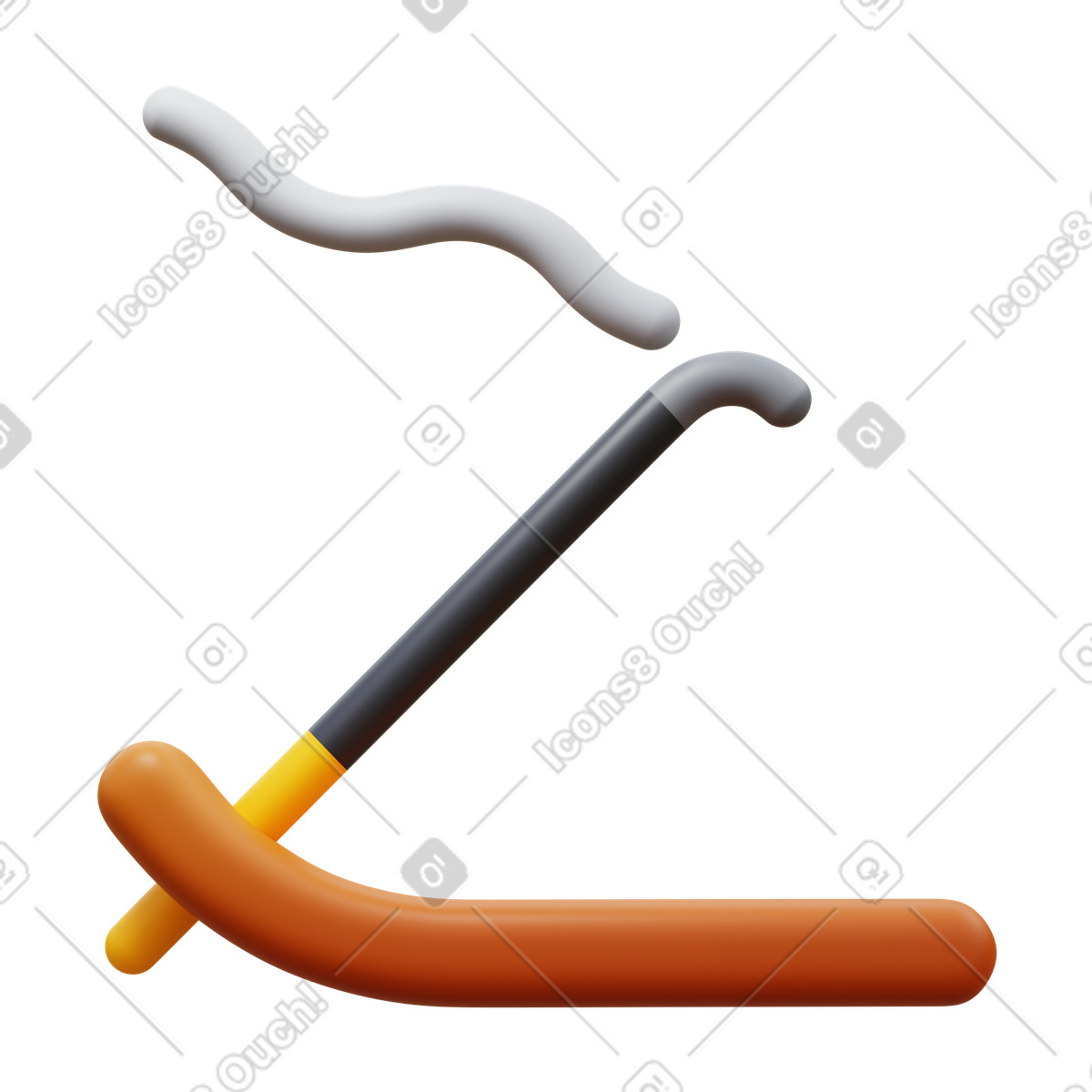 3D Fluency スタイルの Aromatic stick のイラストをPNG、SVG形式でダウンロード