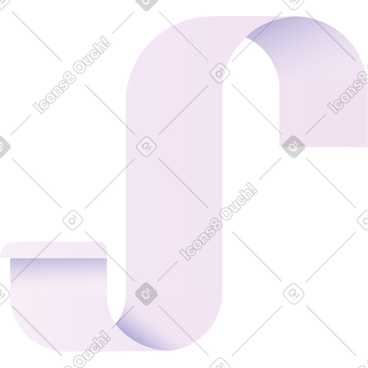 Nastro bianco illustrazione in stile Wavy scarica in PNG, SVG