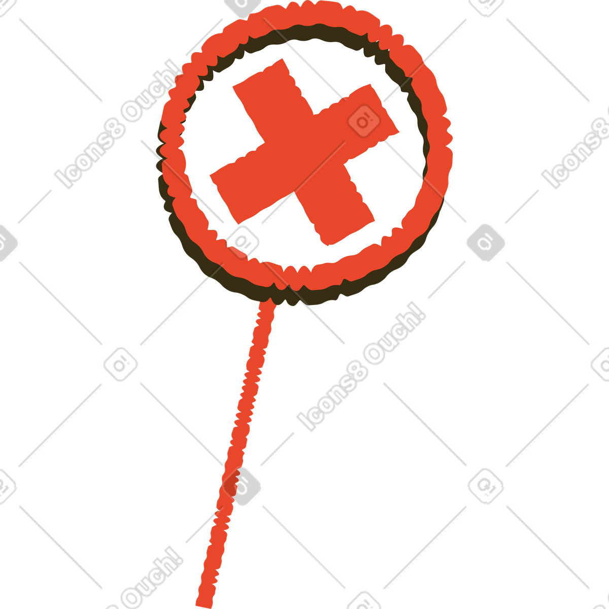 Segno x completo illustrazione in stile Bermuda scarica in PNG, SVG