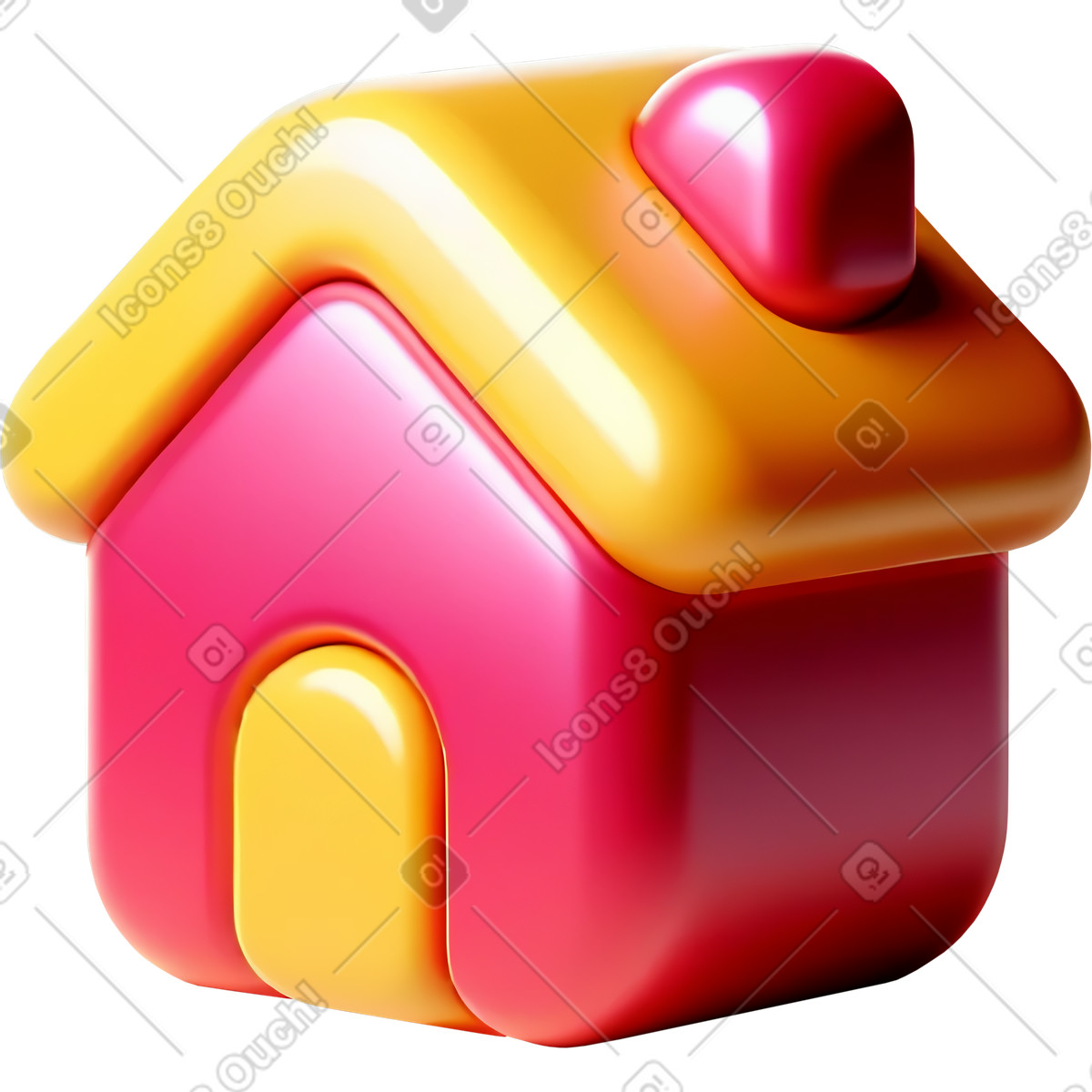 Ilustração de Casa em no estilo 3D Mini para baixar em PNG, SVG
