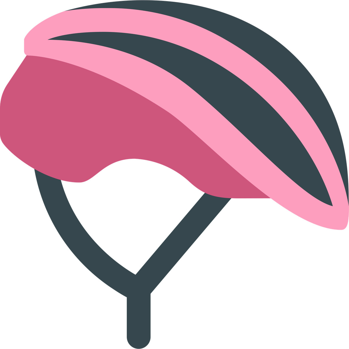下载 Fogg 风格的 Cyclist helmet pink 插画，支持 PNG、SVG 格式