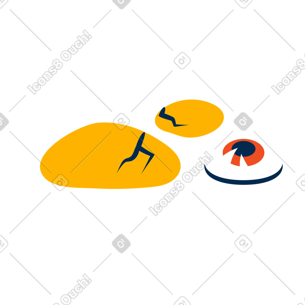 Illustration Roches et oeil dans le style Flame à télécharger aux formats PNG, SVG