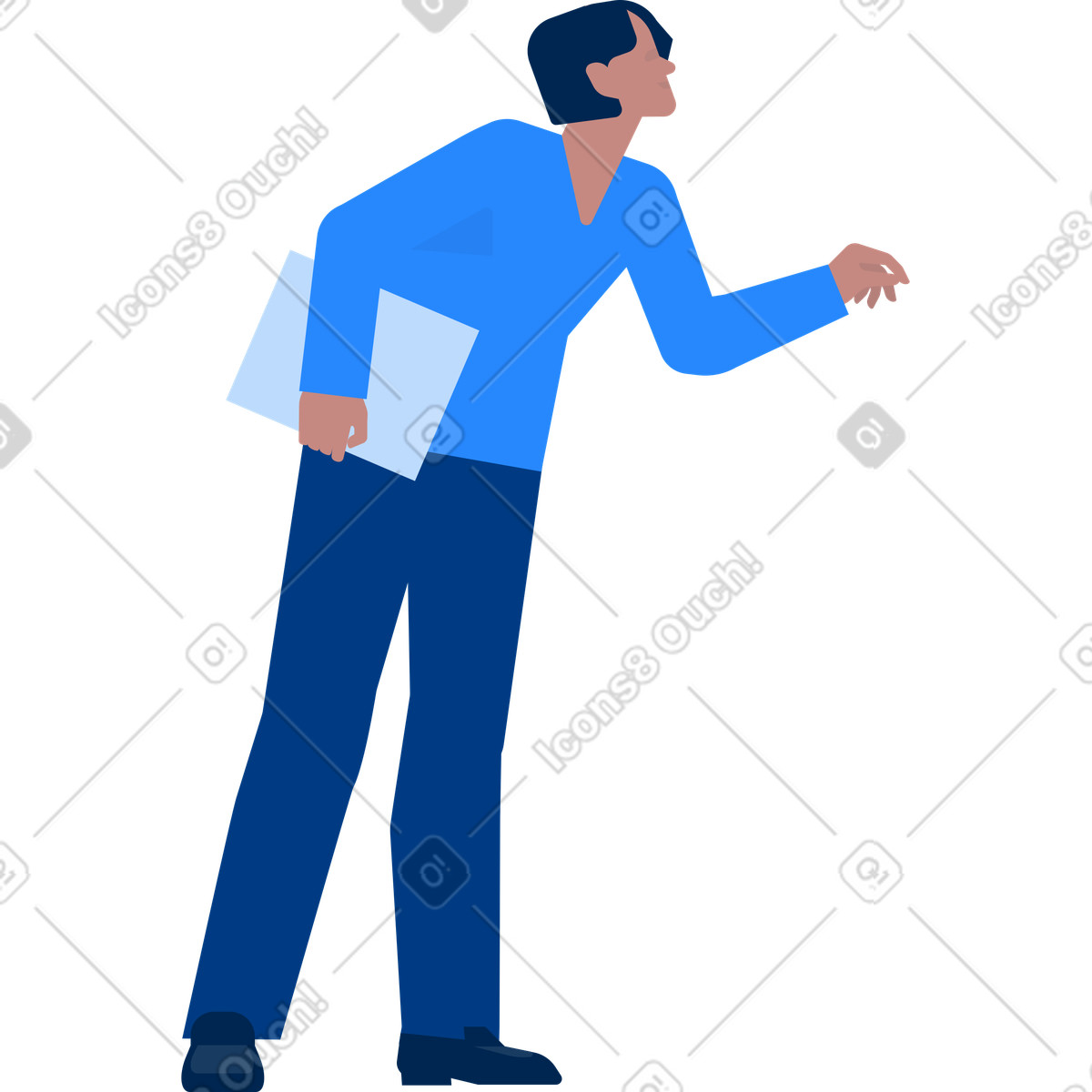 Ilustração de Homem com pasta na mão em no estilo Urban para baixar em PNG, SVG