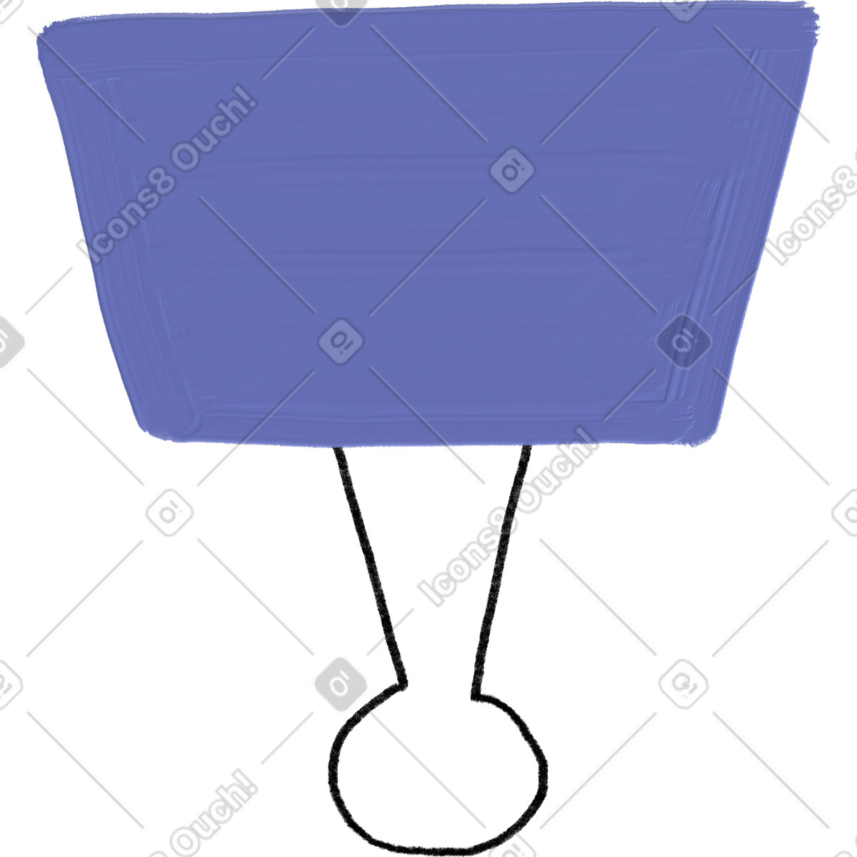 Scrapbooking スタイルの Purple paper clip のイラストをPNG、SVG形式でダウンロード