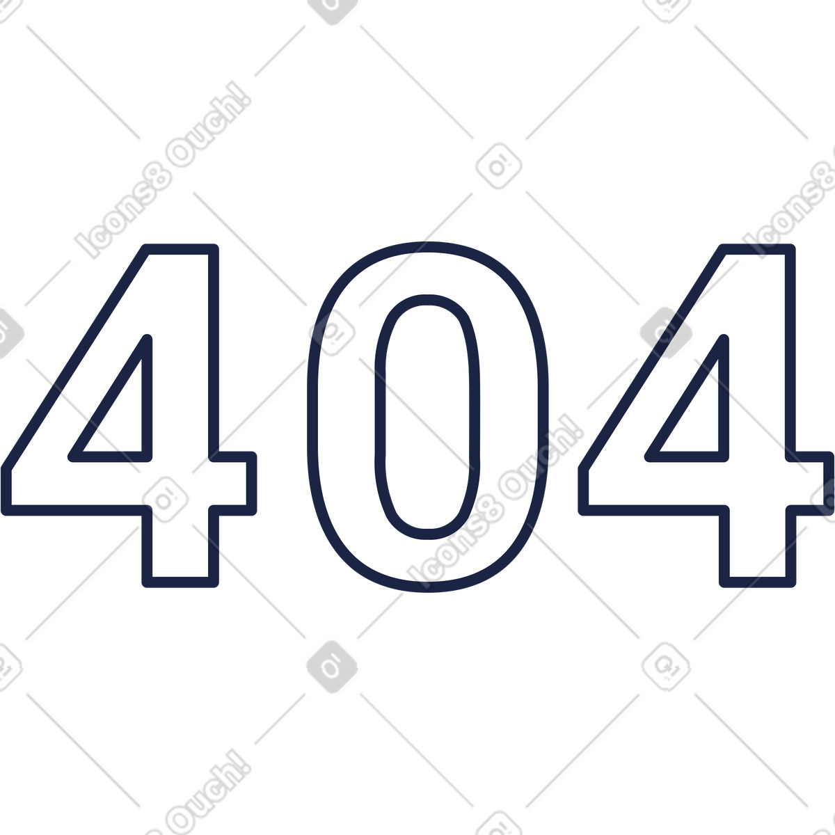 Urban 스타일의 Error 404 line 일러스트레이션 PNG, SVG 다운로드