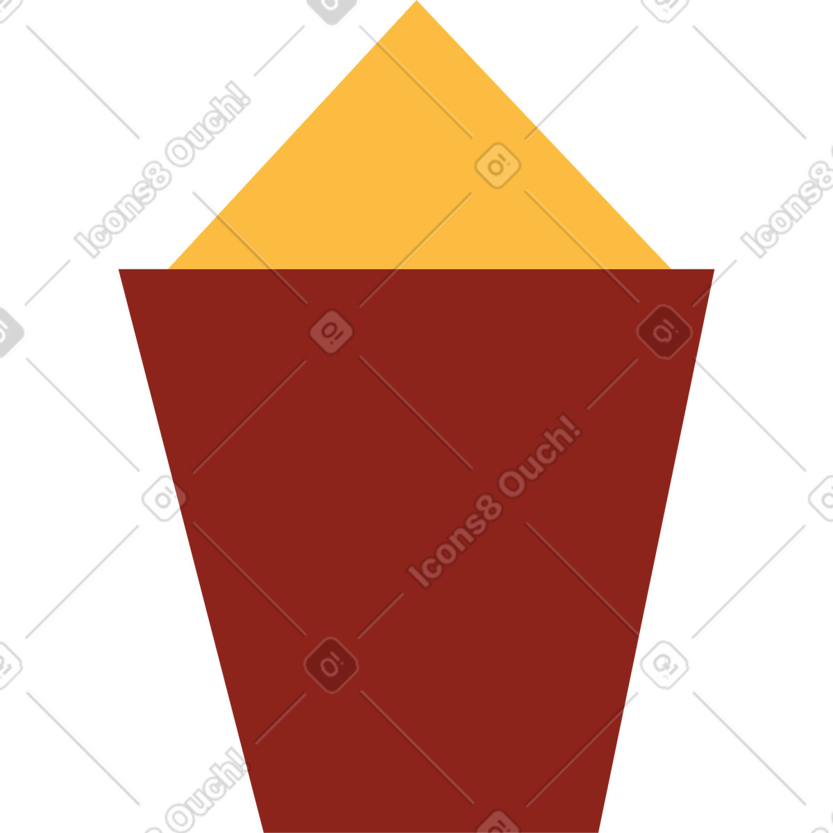Burgundy スタイルの 砂バケツ のイラストをPNG、SVG形式でダウンロード