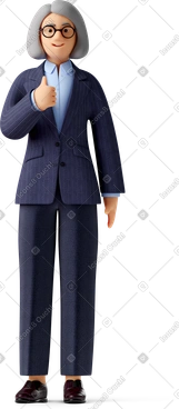 Formalwear와 엄지손가락을 포기 하는 안경에 오래 된 사업가 PNG, SVG