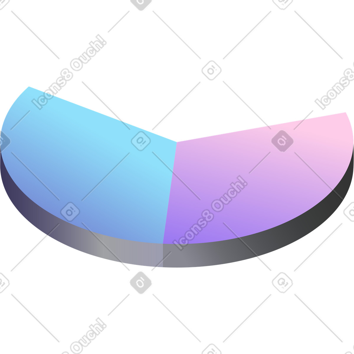 Ilustración Parte de un gráfico circular en estilo Isotech a descargar en PNG y SVG