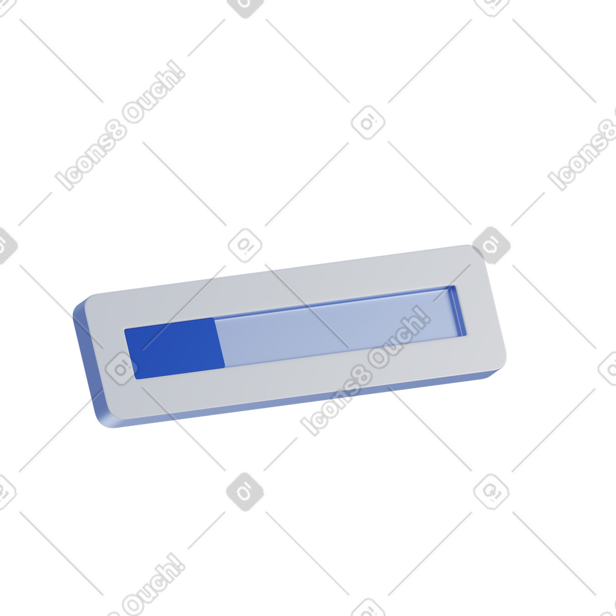 Progress bar illustration in 3D Techny style download in PNG, SVG