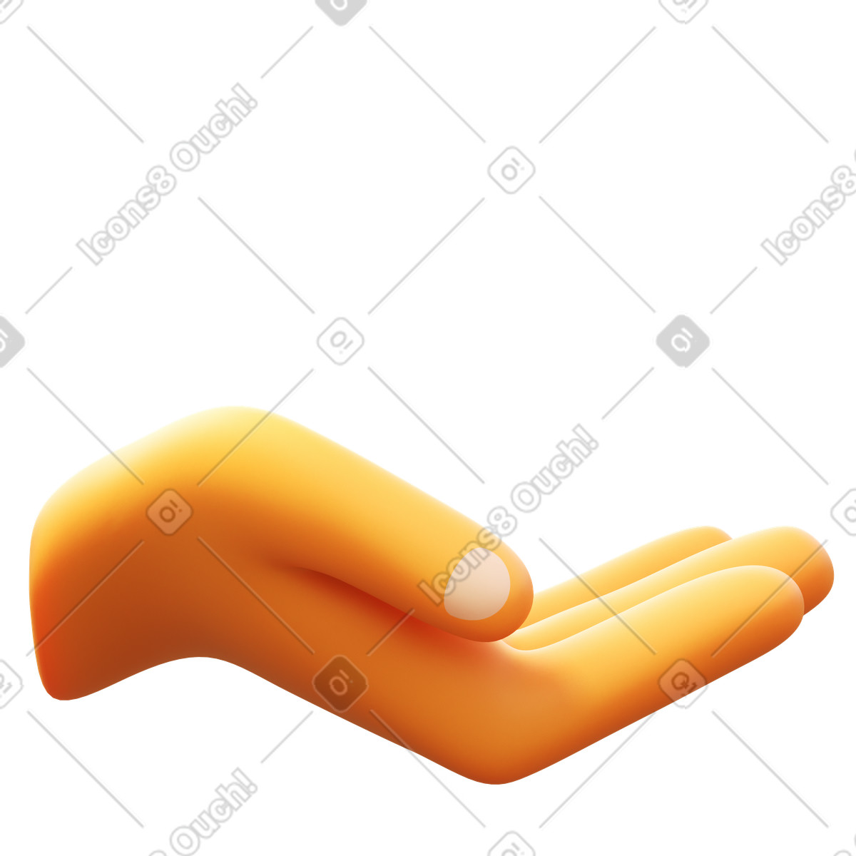 3D Fluency スタイルの Begging hand のイラストをPNG、SVG形式でダウンロード