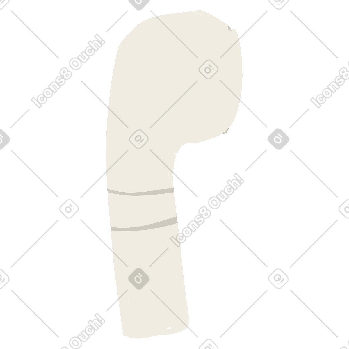 下载 Lumiere 风格的 White wireless earbud 插画，支持 PNG、SVG 格式