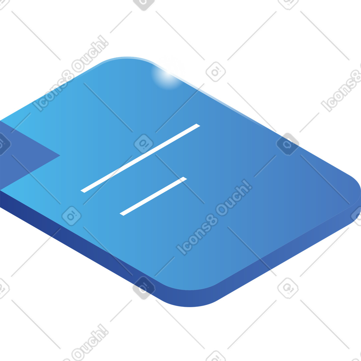 Document icon representing digital file storage and online data organization illustration in Quantum style download in PNG, SVG
