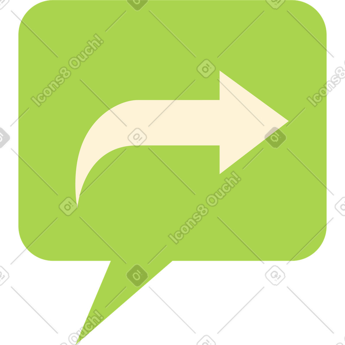 Catchy スタイルの Speech bubble with repost icon のイラストをPNG、SVG形式でダウンロード