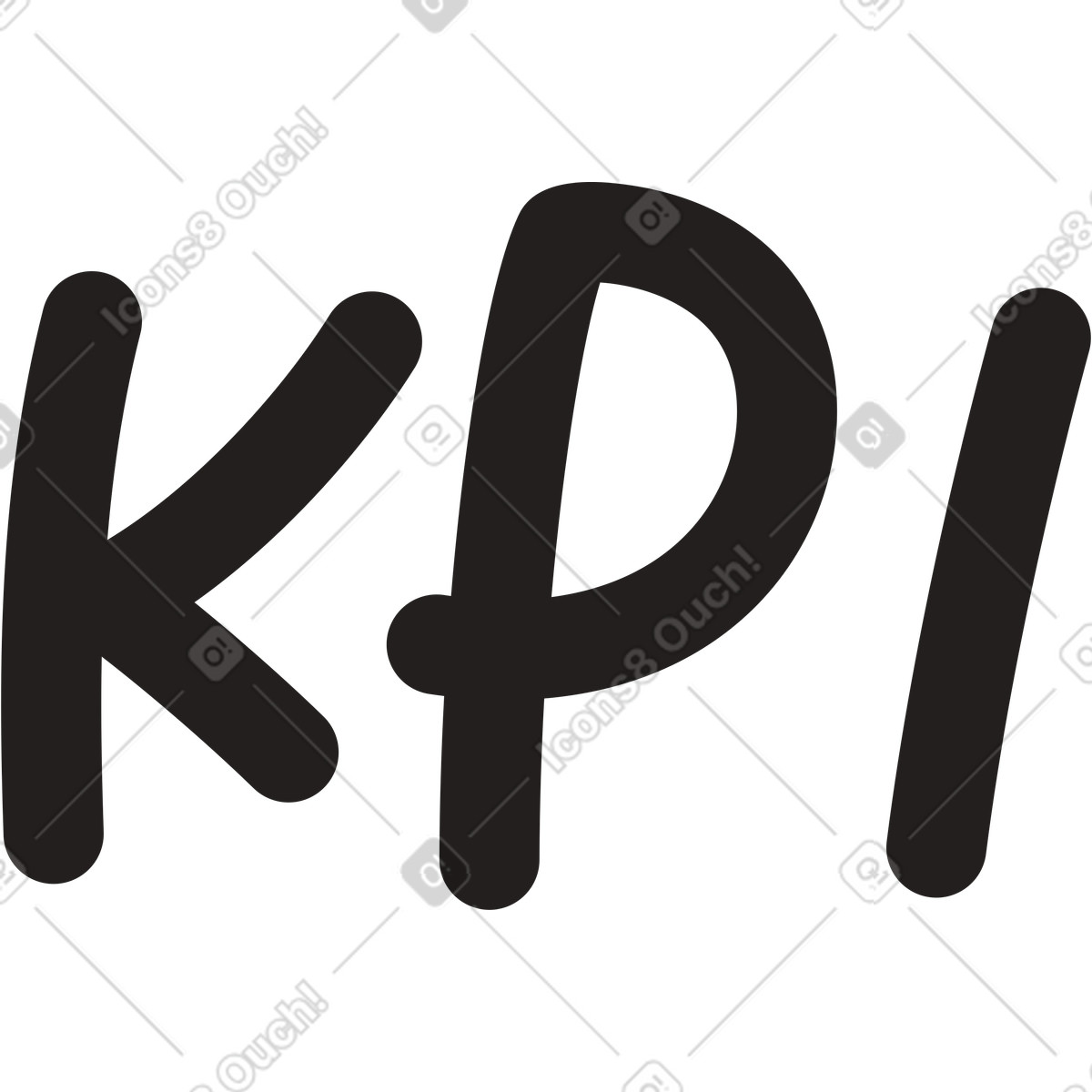 Lettere kpi illustrazione in stile Little scarica in PNG, SVG