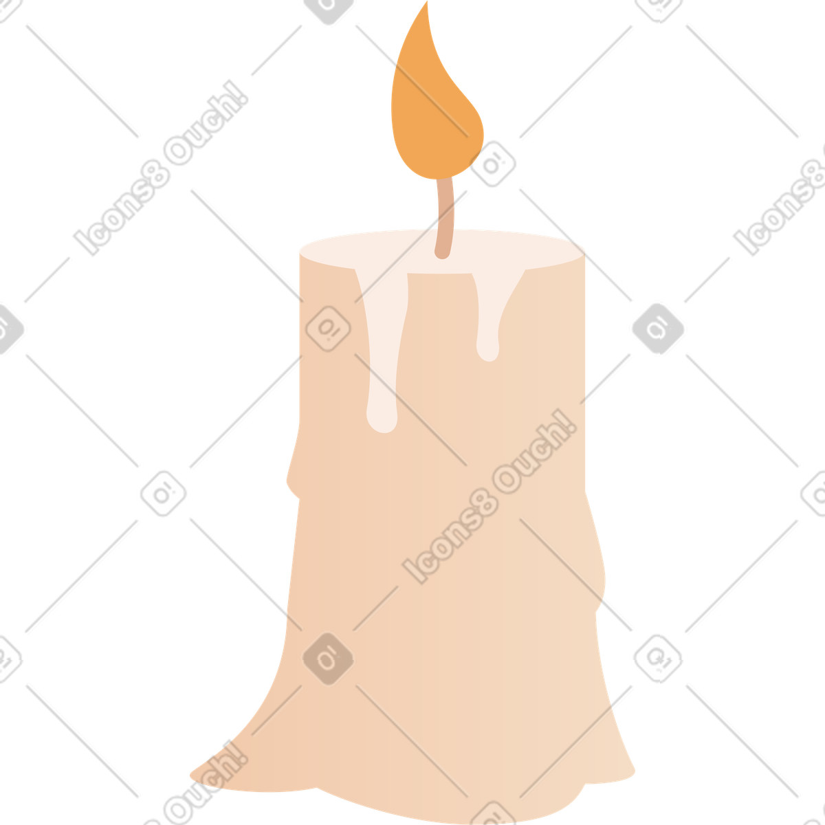 Candle illustration in Coworking style download in PNG, SVG