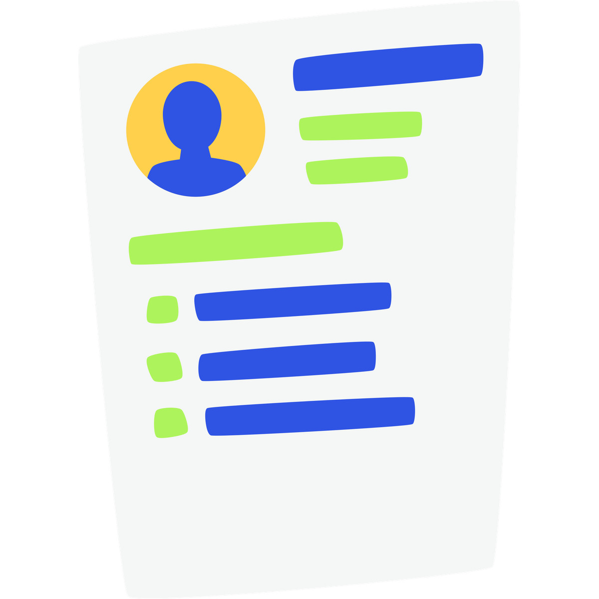 Ilustración Resume en estilo Bouncy a descargar en PNG y SVG