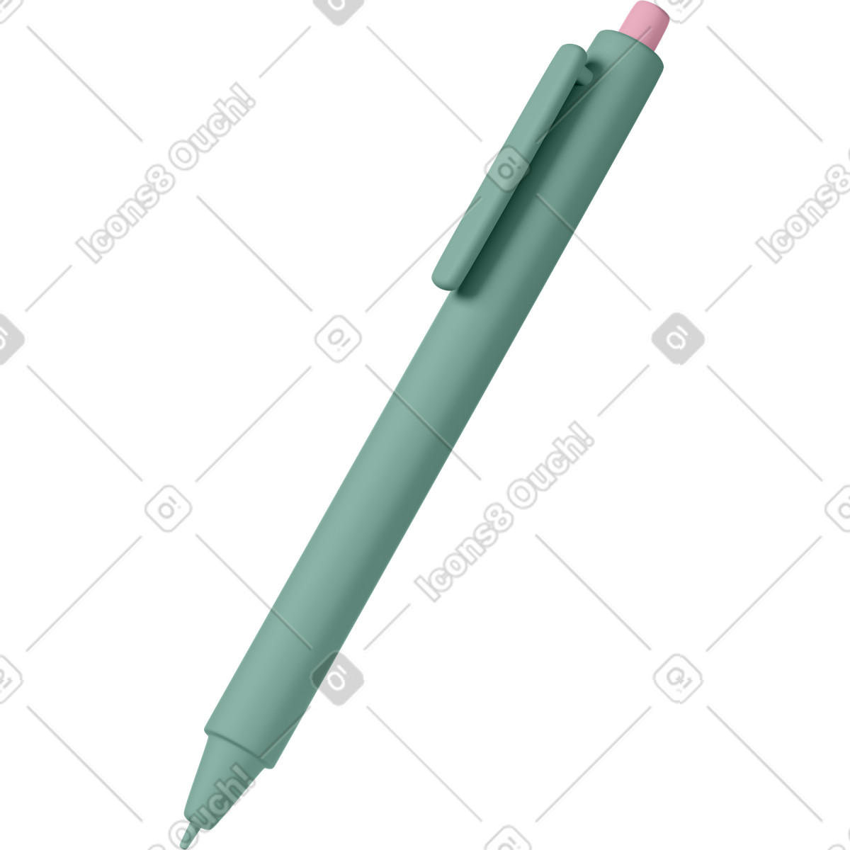 Ilustração de Green pen em no estilo 3D Casual life para baixar em PNG, SVG