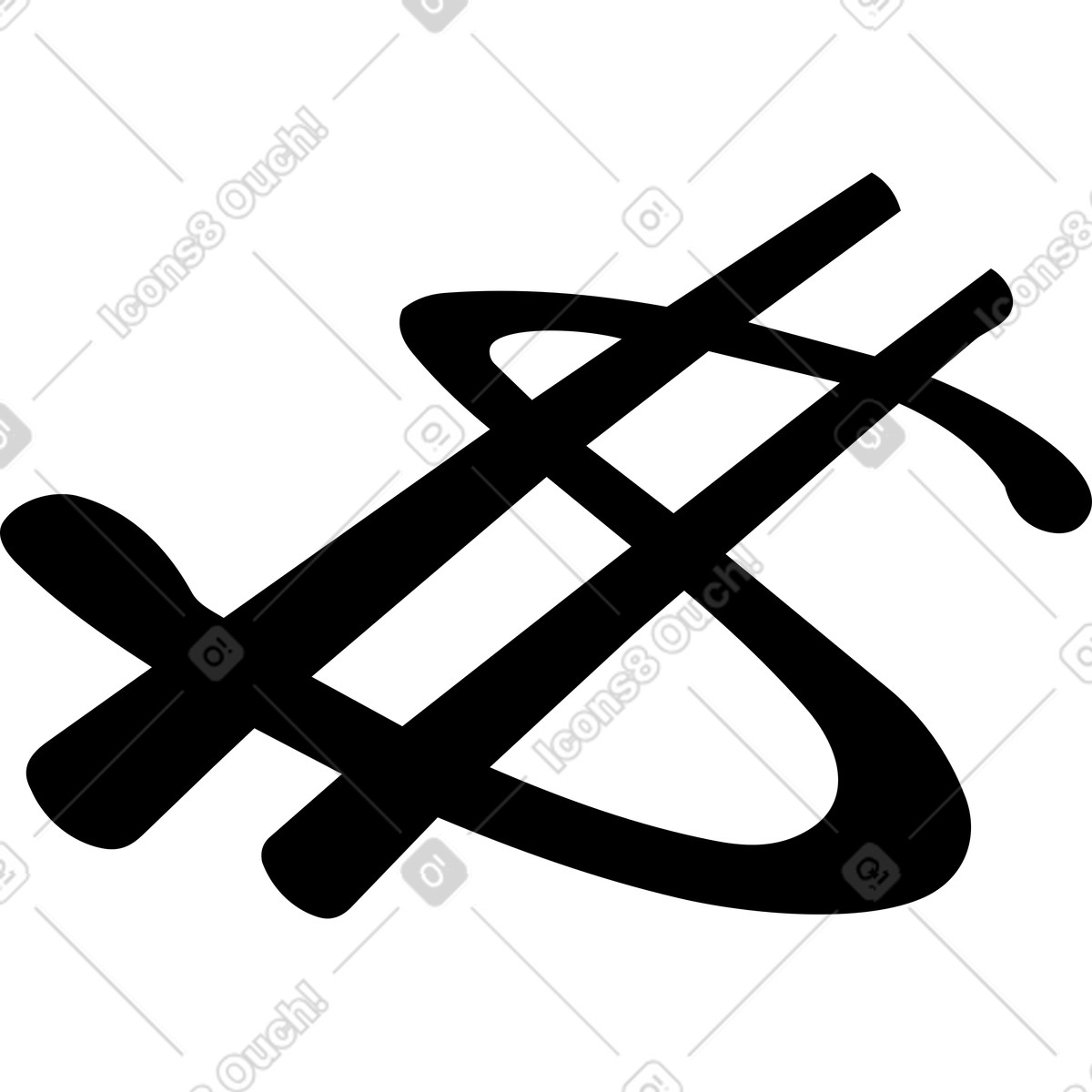 Иллюстрация Dollar sign money symbol representing finance wealth currency and profit в стиле Line — скачать в форматах PNG, SVG