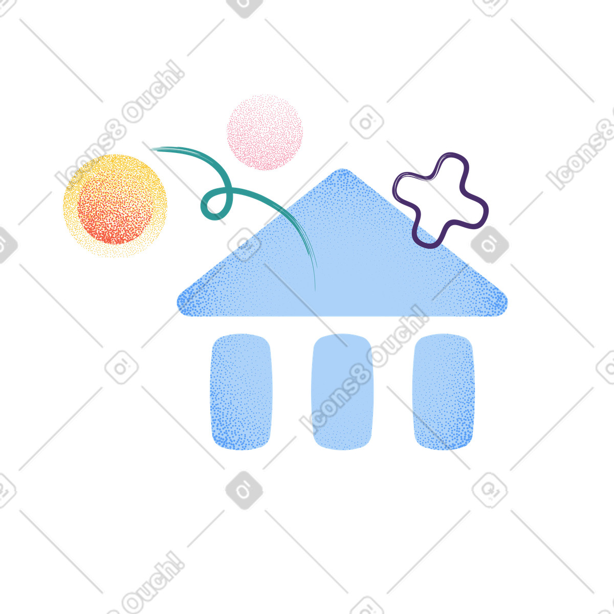 Opening a bank account illustration in Grain style download in PNG, SVG